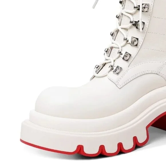 Ladies Shoes Lace up Boots - Picture 7 of 9